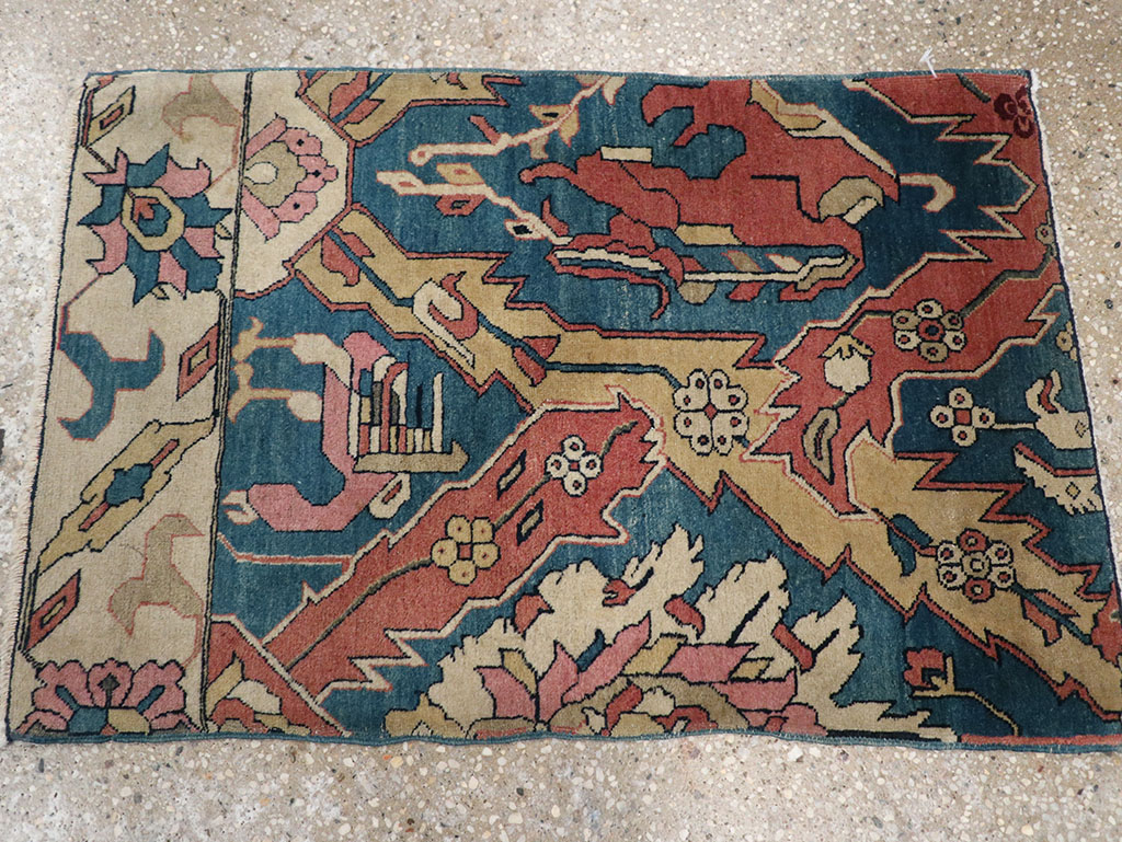 Antique Indian Larestan Sampler Rug, No.13498 - Gss