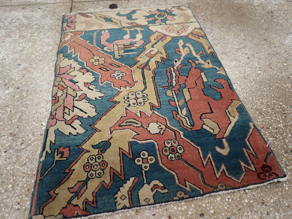 Antique Indian Larestan Sampler Rug, No.13498 - Gss