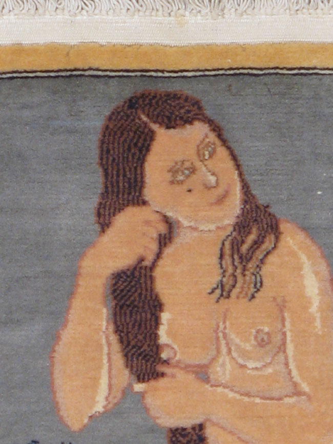 Vintage Persian Tabriz Pictorial Rug, No.13499 - Gss