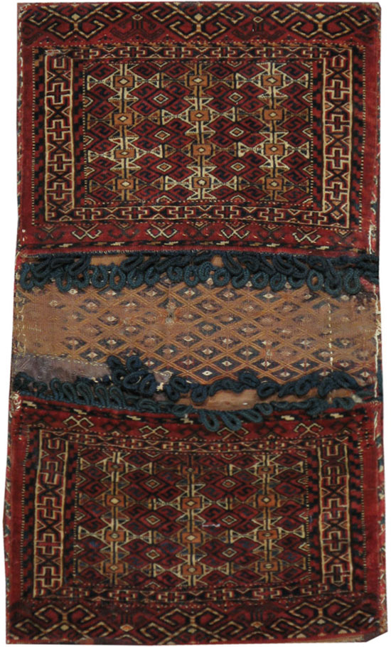 Antique Persian Bag Face Rug, No.13501 - Gss