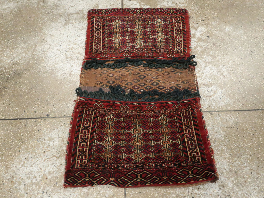 Antique Persian Turkoman Saddlebag (Khorjin), No.13501 - Gss