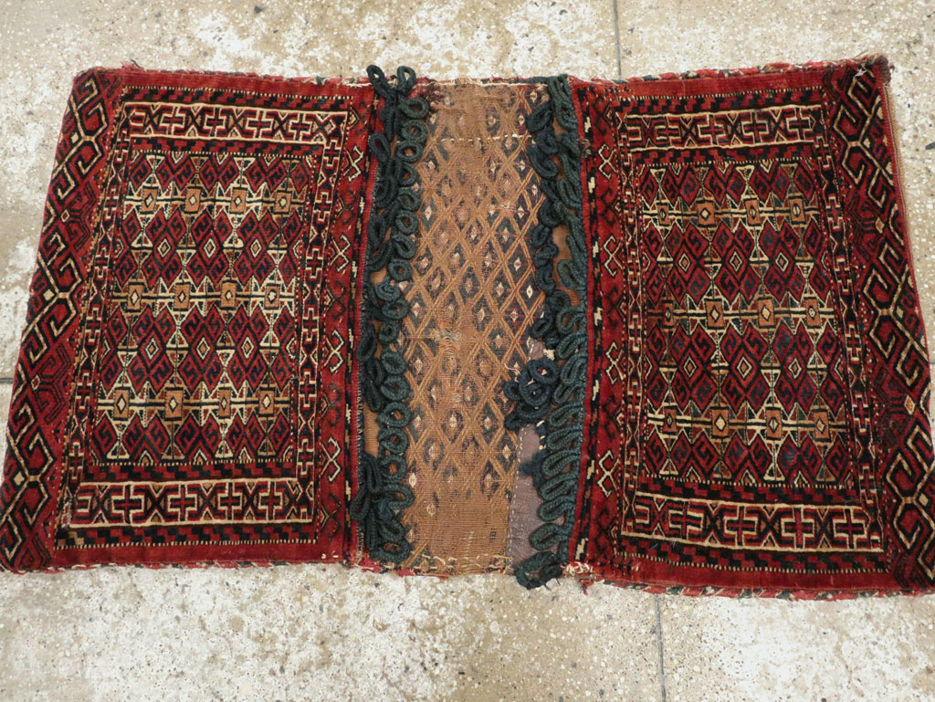 Antique Persian Turkoman Saddlebag (Khorjin), No.13501 - Gss