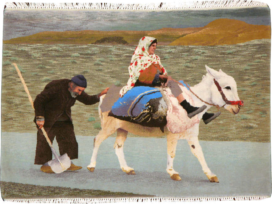 Modern Persian Tabriz Pictorial Rug, No.13516 - Gss