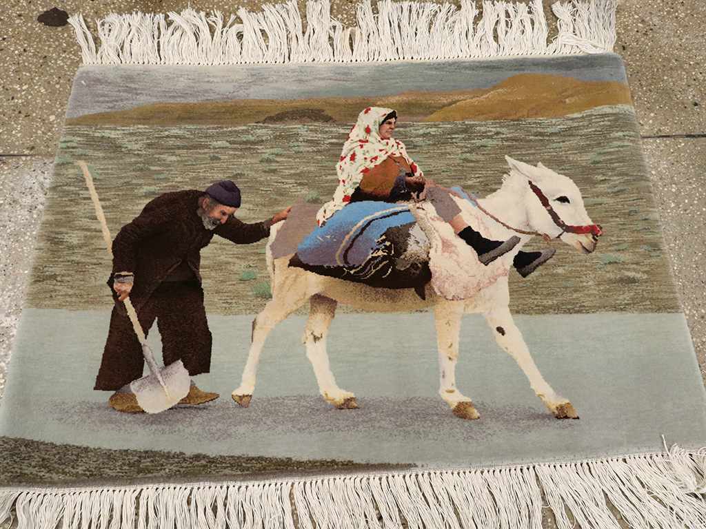 Modern Persian Tabriz Pictorial Rug, No.13516 - Gss