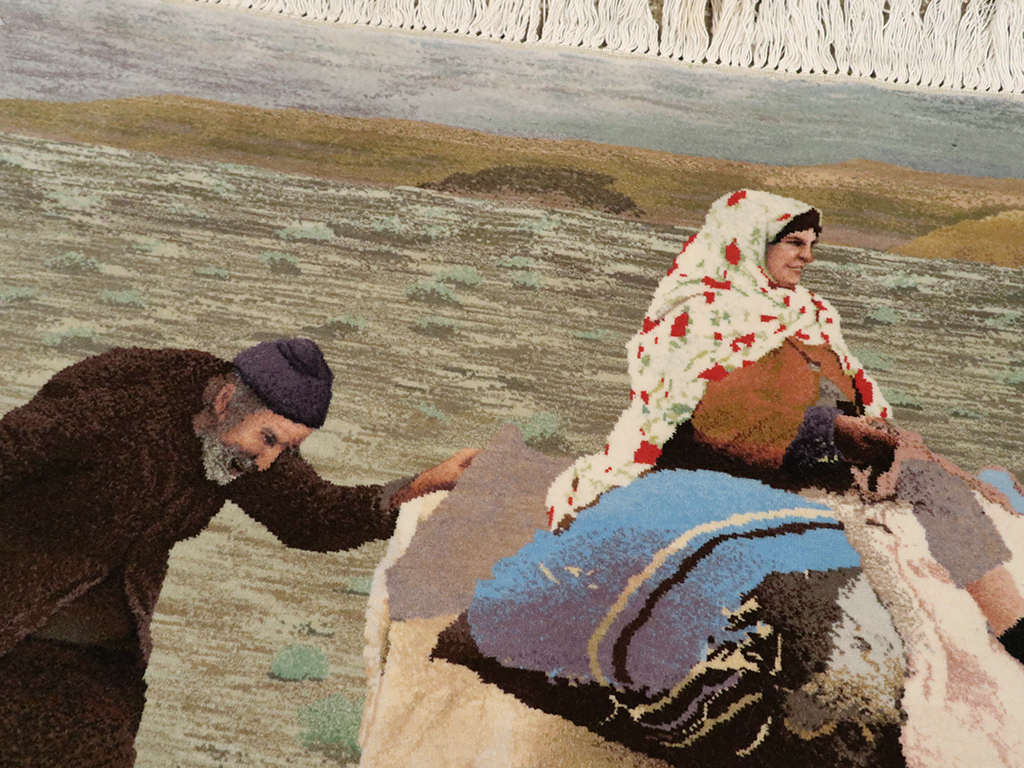 Modern Persian Tabriz Pictorial Rug, No.13516 - Gss