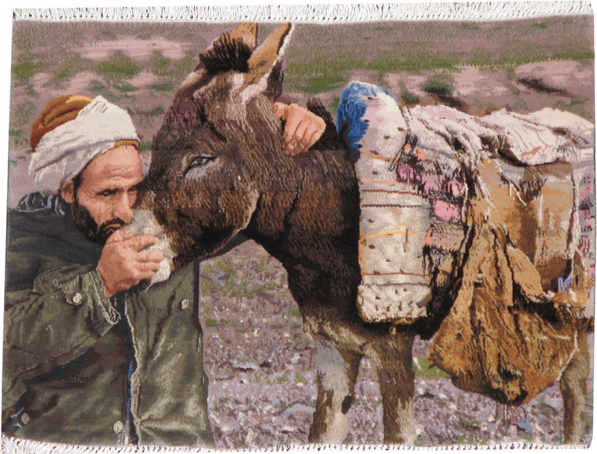 Modern Persian Tabriz Pictorial Rug, No.13517 - Gss