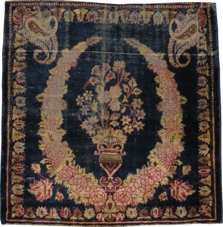 Antique Persian Kashan Silk Rug, No.13518 - Gss