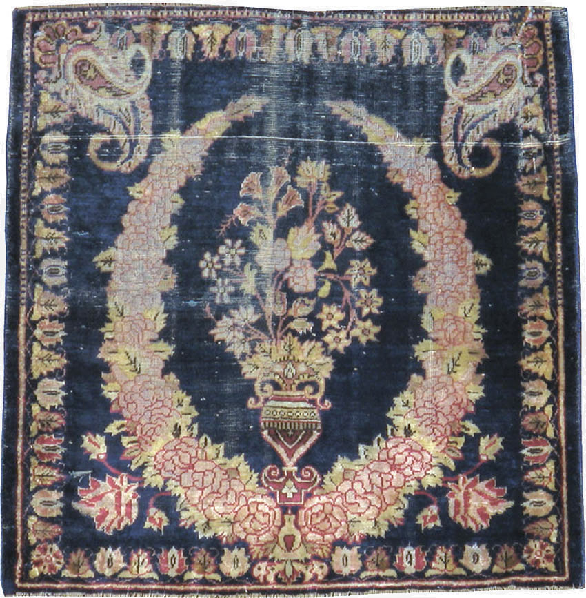Antique Persian Kashan Silk Rug, No.13518 - Gss