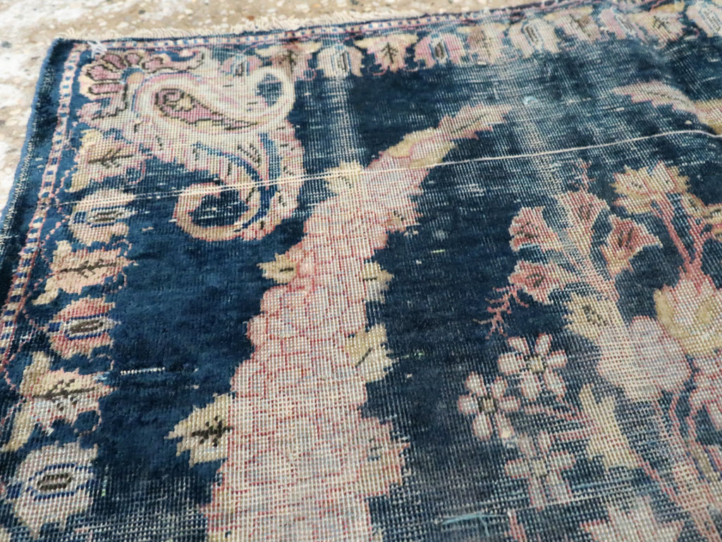 Antique Persian Kashan Silk Rug, No.13518 - Gss