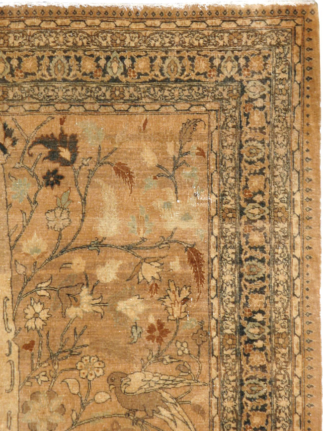 Antique Persian Tabriz Pictorial Carpet, No.13541 - Gss