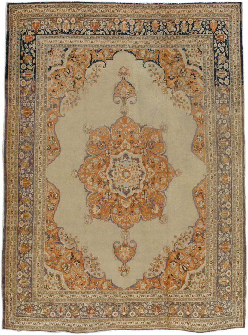 Antique Persian Tabriz Carpet, No.13585 - Gss