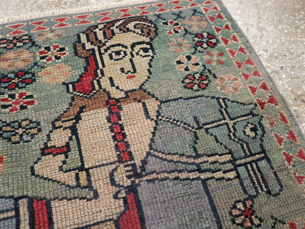 Antique Persian Malayer Pictorial Rug (Pair: 1 of 2), No.13667 - Gss