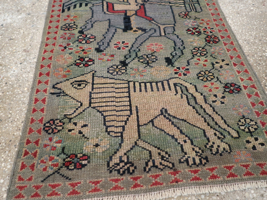 Antique Persian Malayer Pictorial Rug (Pair: 1 of 2), No.13667 - Gss