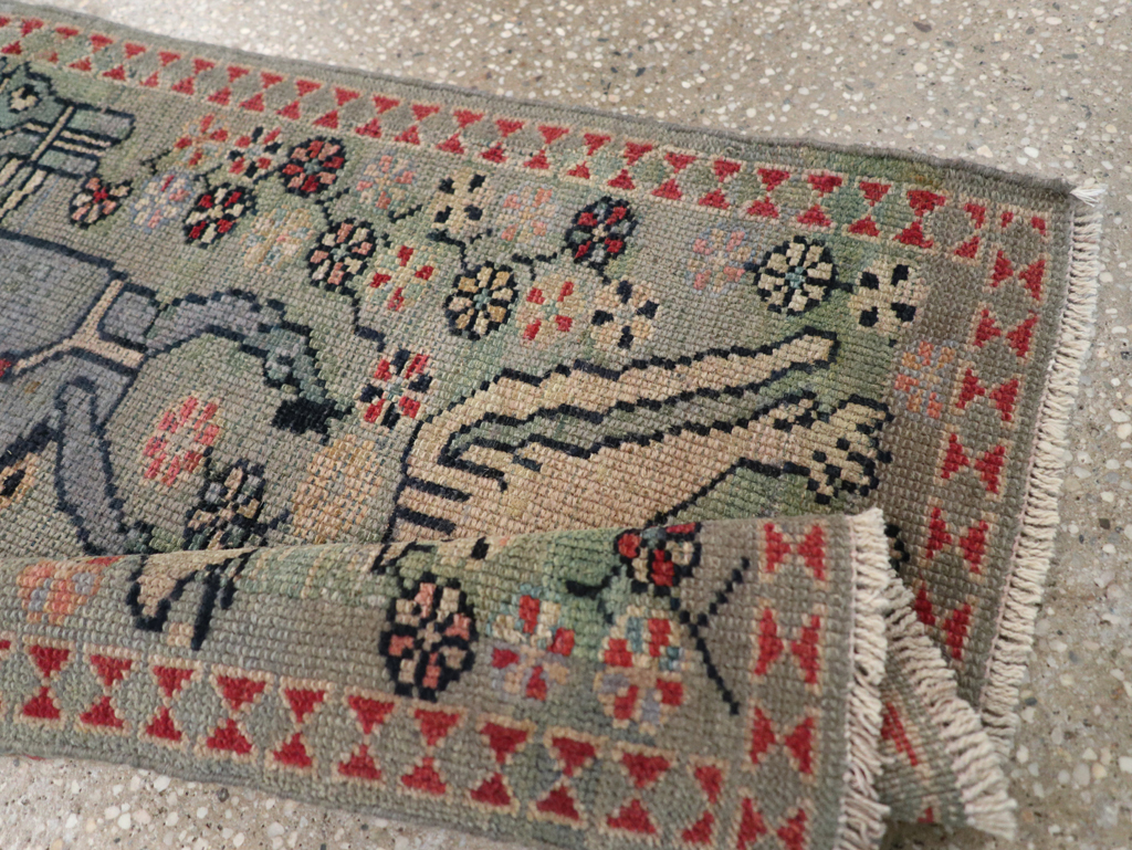 Antique Persian Malayer Pictorial Rug (Pair: 1 of 2), No.13667 - Gss