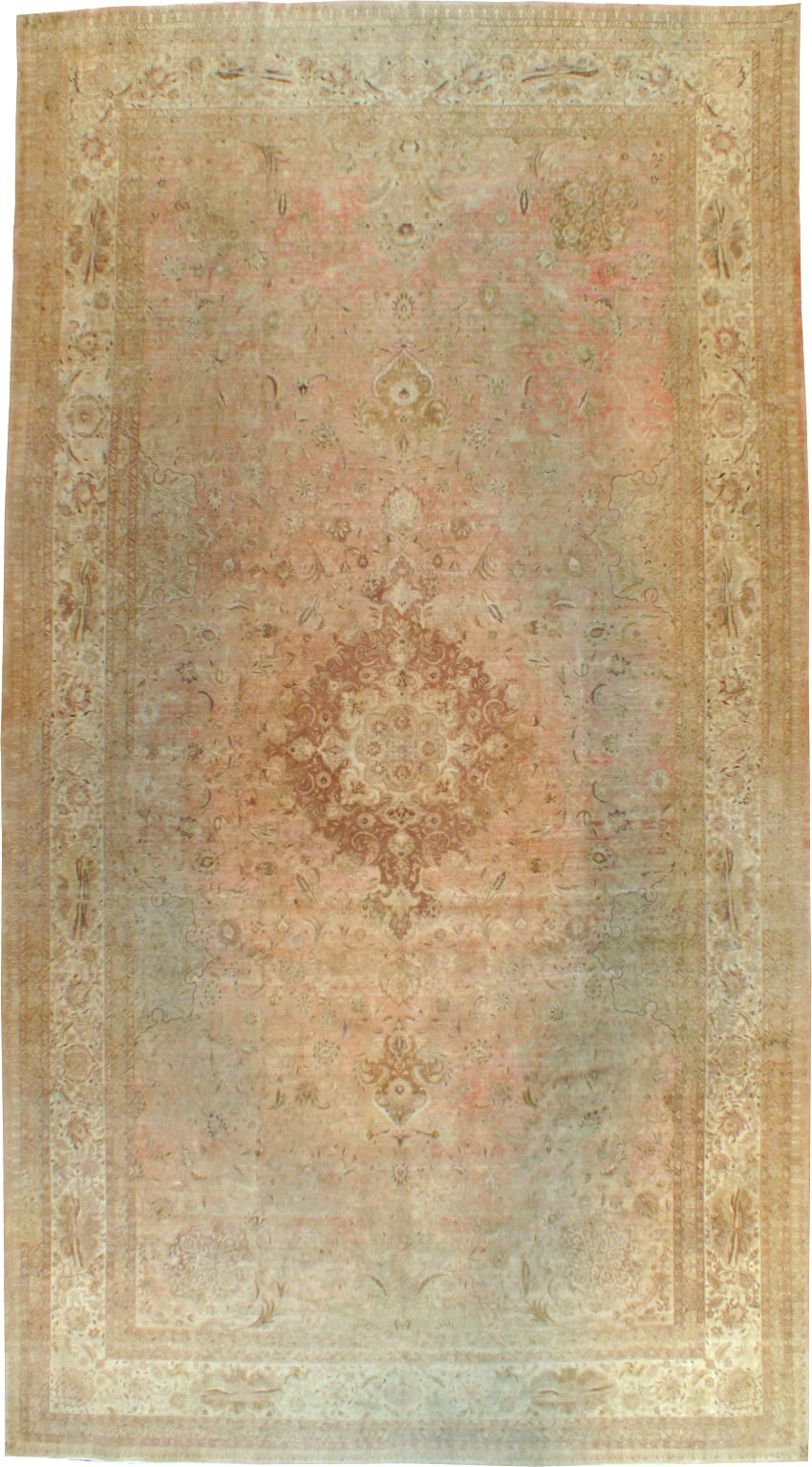 Vintage Persian Tabriz Carpet, No.13693 - Gss