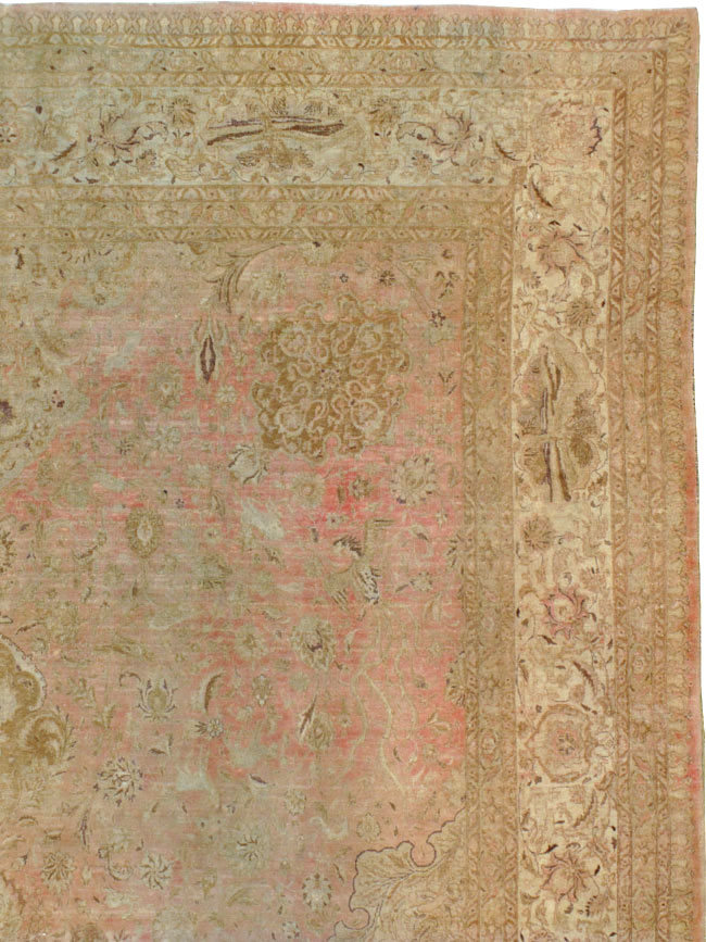 Vintage Persian Tabriz Carpet, No.13693 - Gss