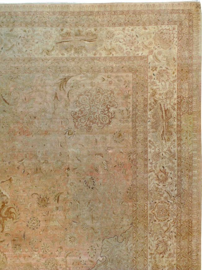 Vintage Persian Tabriz Carpet, No.13693 - Gss