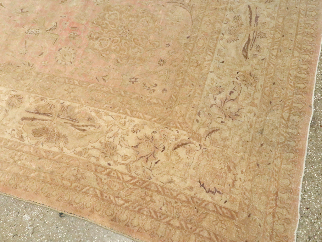 Vintage Persian Tabriz Carpet, No.13693 - Gss