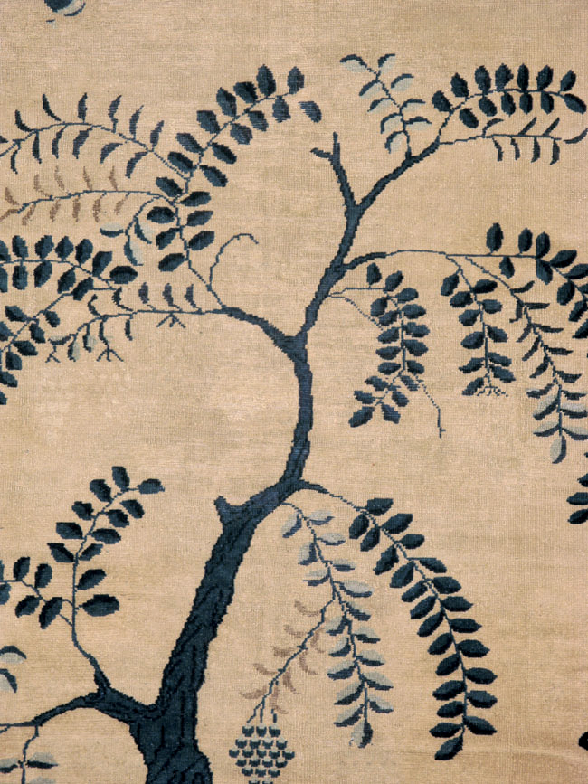 Antique Chinese Peking Wide Gallery Runner, No.13708 - Gss