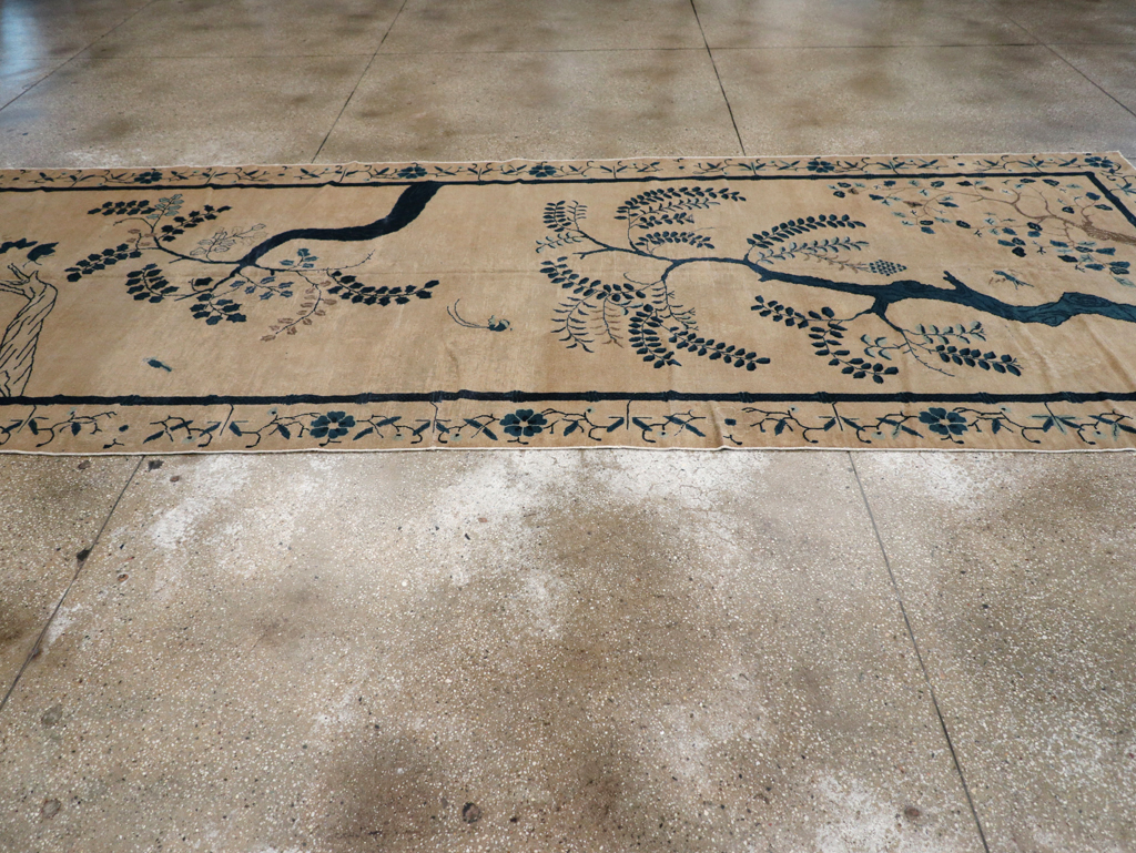 Antique Chinese Peking Wide Gallery Runner, No.13708 - Gss