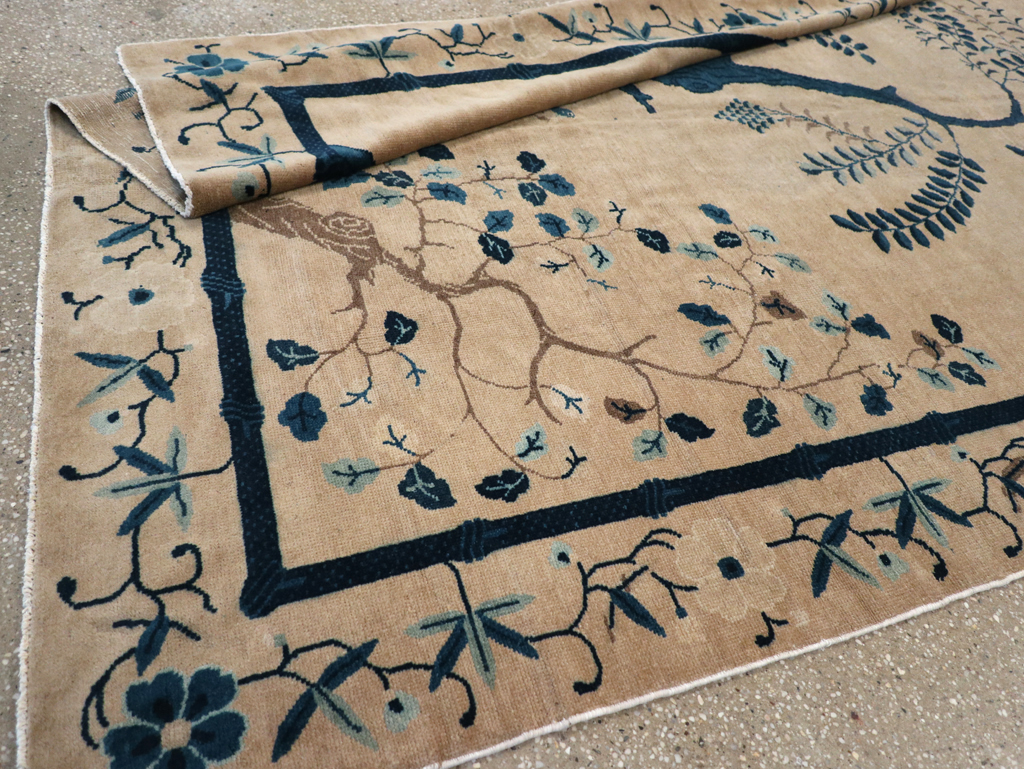 Antique Chinese Peking Wide Gallery Runner, No.13708 - Gss