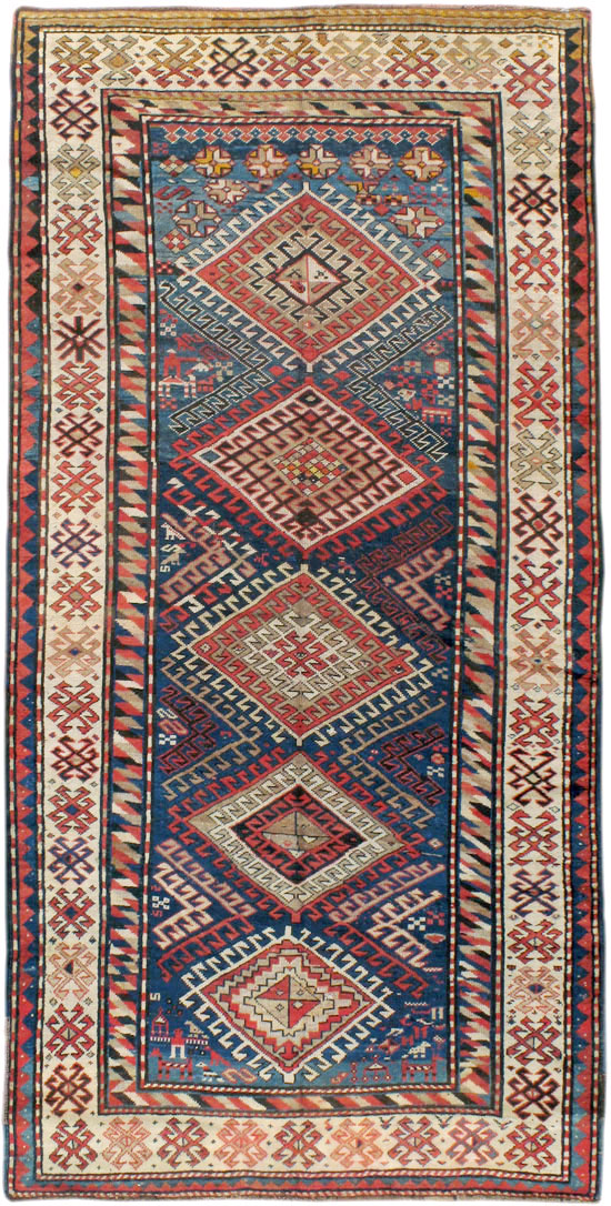 Antique Caucasian Kazak Rug, No.13717 - Gss