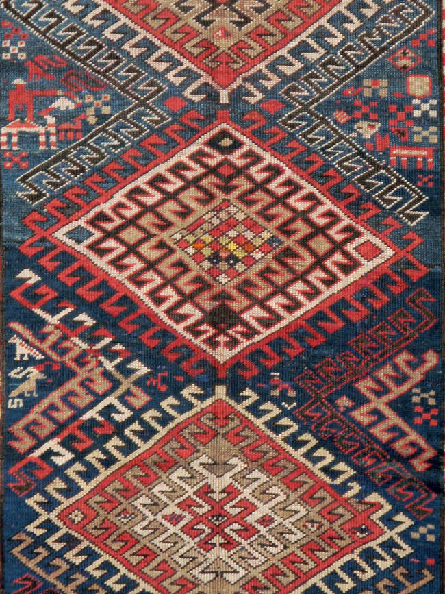 Antique Caucasian Kazak Rug, No.13717 - Gss