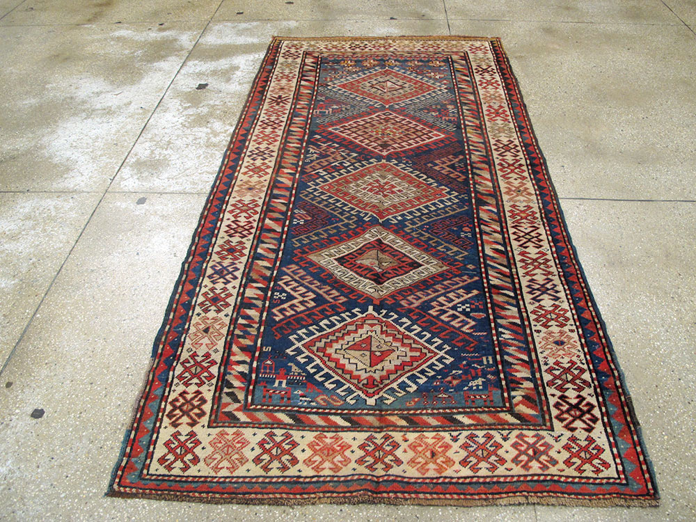 Antique Caucasian Kazak Rug, No.13717 - Gss