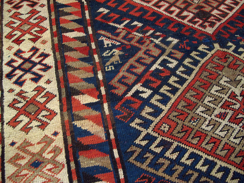 Antique Caucasian Kazak Rug, No.13717 - Gss