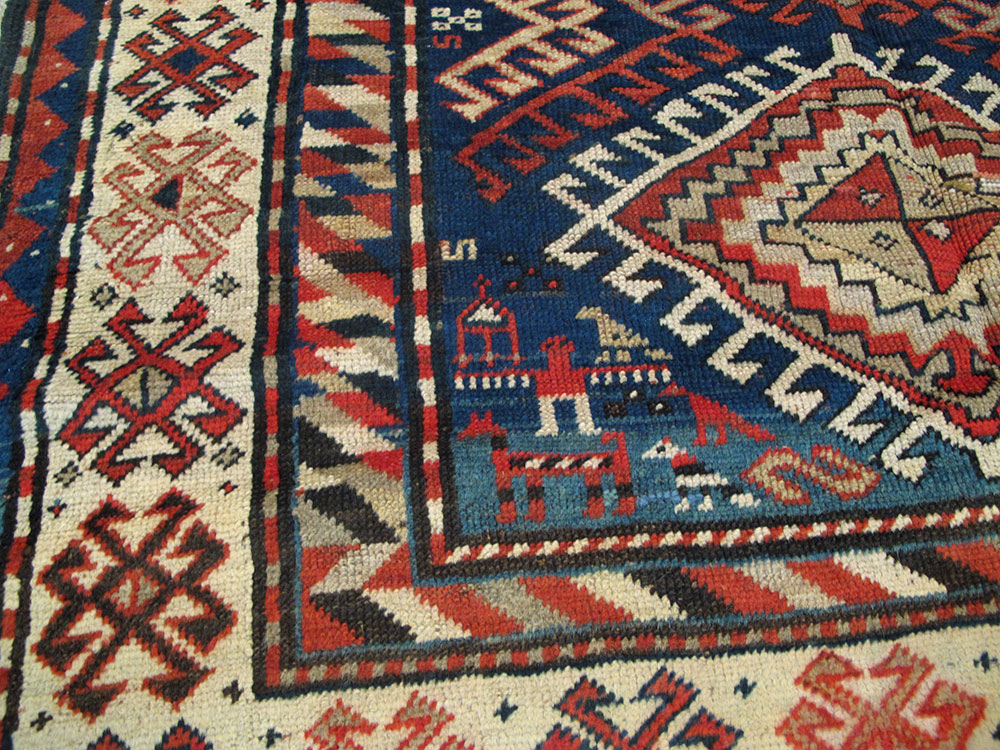 Antique Caucasian Kazak Rug, No.13717 - Gss