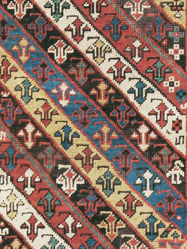 Antique Caucasian Kazak Long Rug, No.13719 - Gss