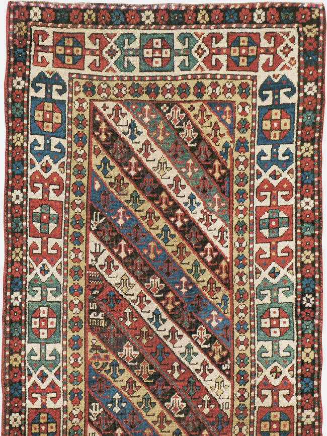 Antique Caucasian Kazak Long Rug, No.13719 - Gss