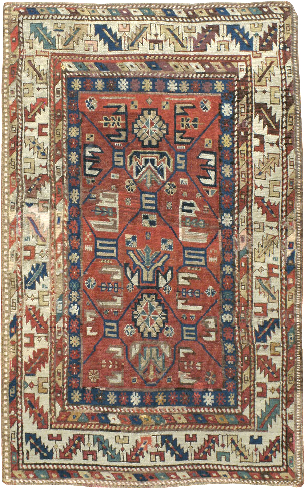 Antique Caucasian Kazak Rug, No.13745 - Gss