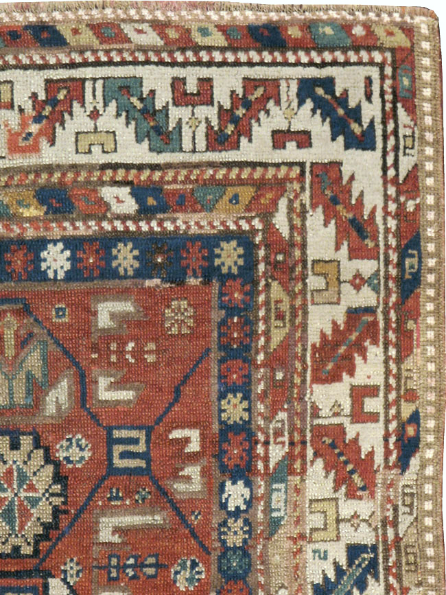 Antique Caucasian Kazak Rug, No.13745 - Gss