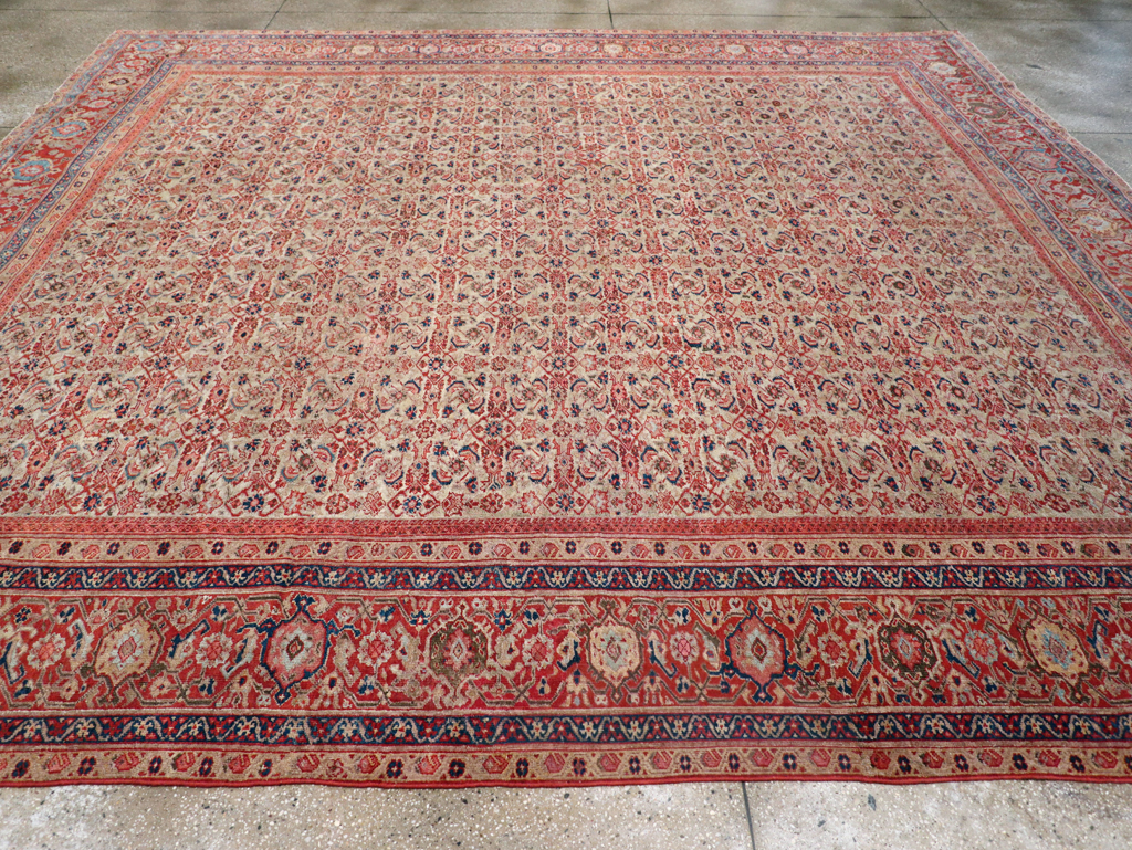 Antique Persian Mahal Room Size Carpet, No.13811 - Gss