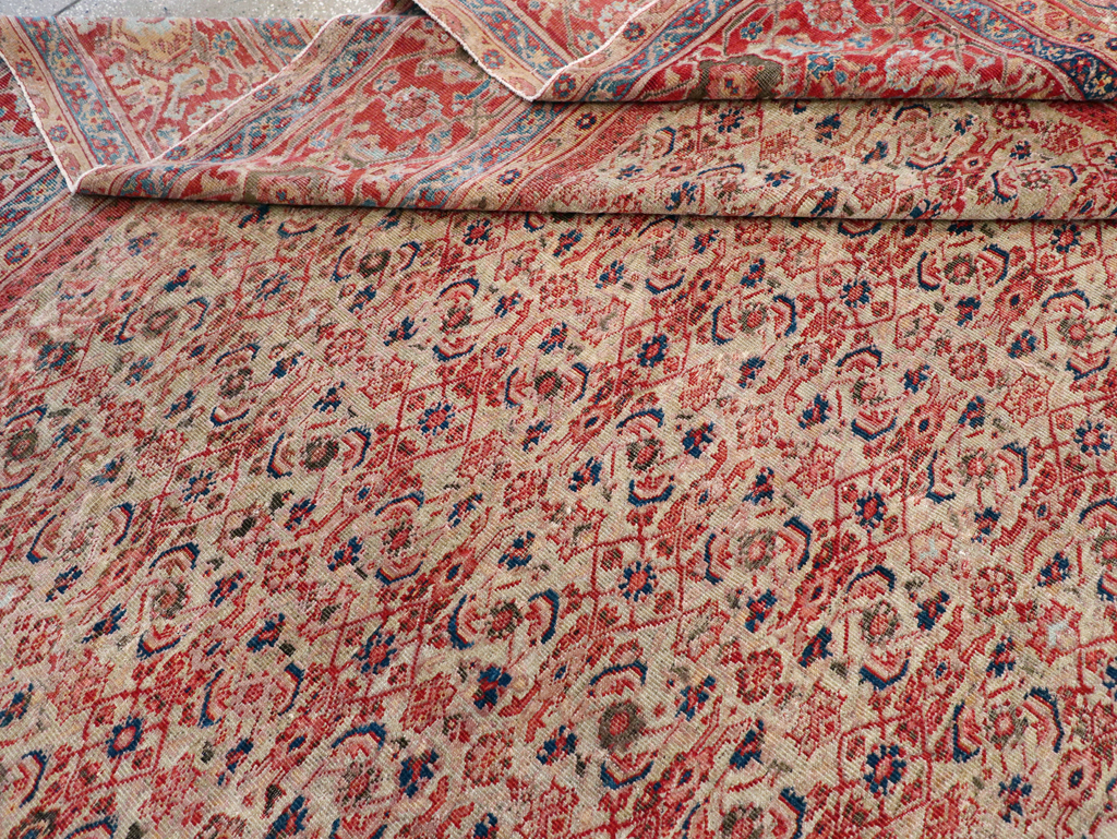 Antique Persian Mahal Room Size Carpet, No.13811 - Gss