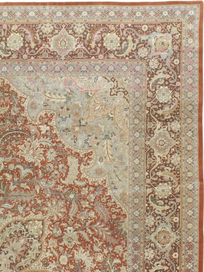 Vintage Persian Tabirz Carpet, No.13815 - Gss