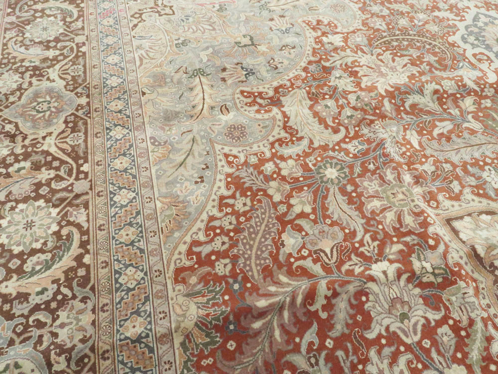 Vintage Persian Tabirz Carpet, No.13815 - Gss