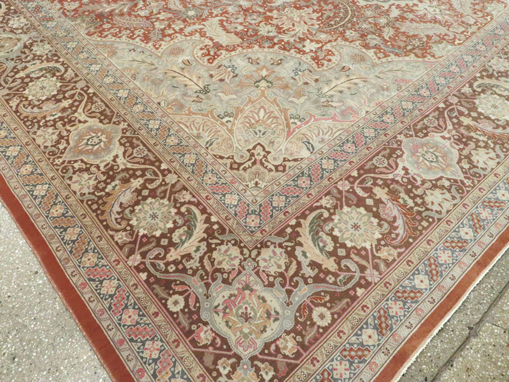 Vintage Persian Tabirz Carpet, No.13815 - Gss