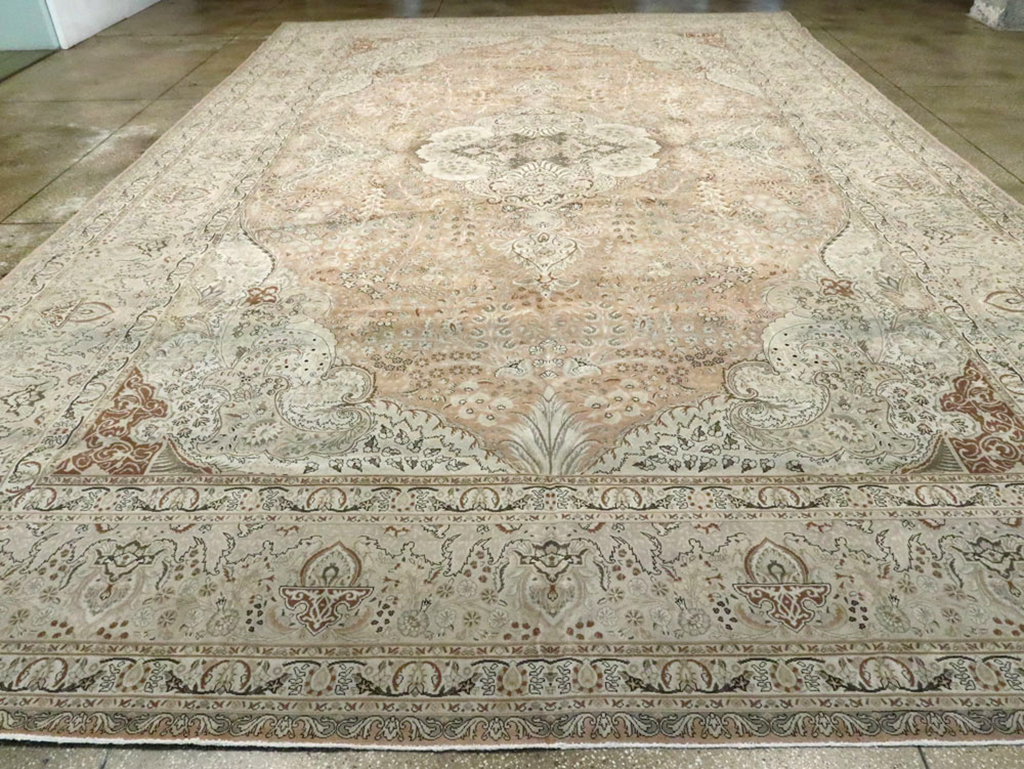 Vintage Tabriz Persian Carpet, No.13818 - Gss