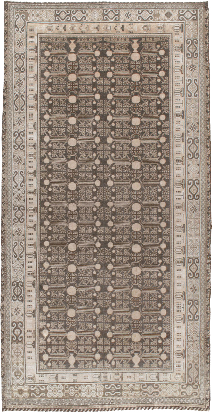 Antique East Turkestan Khotan Rug, No.13824 - Gss