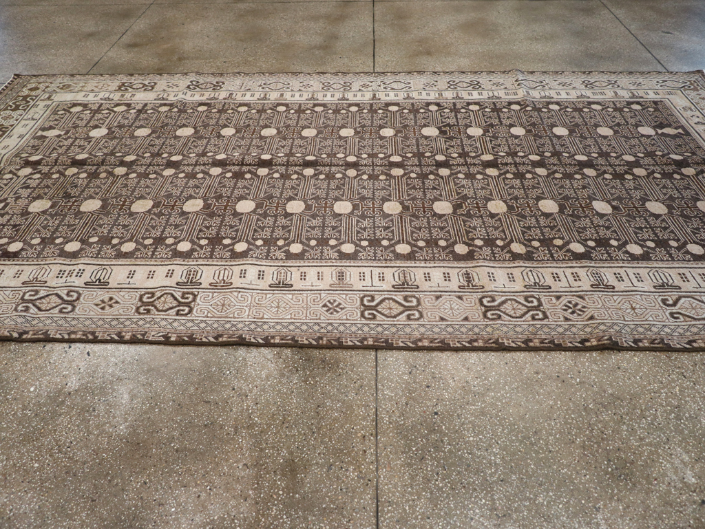Antique East Turkestan Khotan Rug, No.13824 - Gss