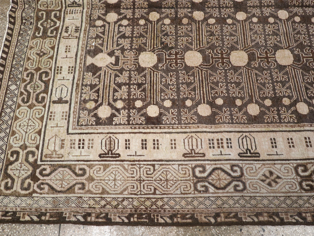 Antique East Turkestan Khotan Rug, No.13824 - Gss
