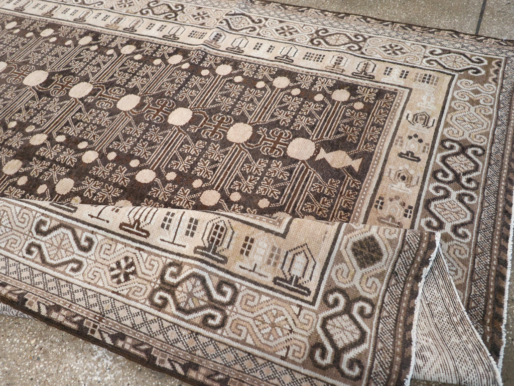 Antique East Turkestan Khotan Rug, No.13824 - Gss