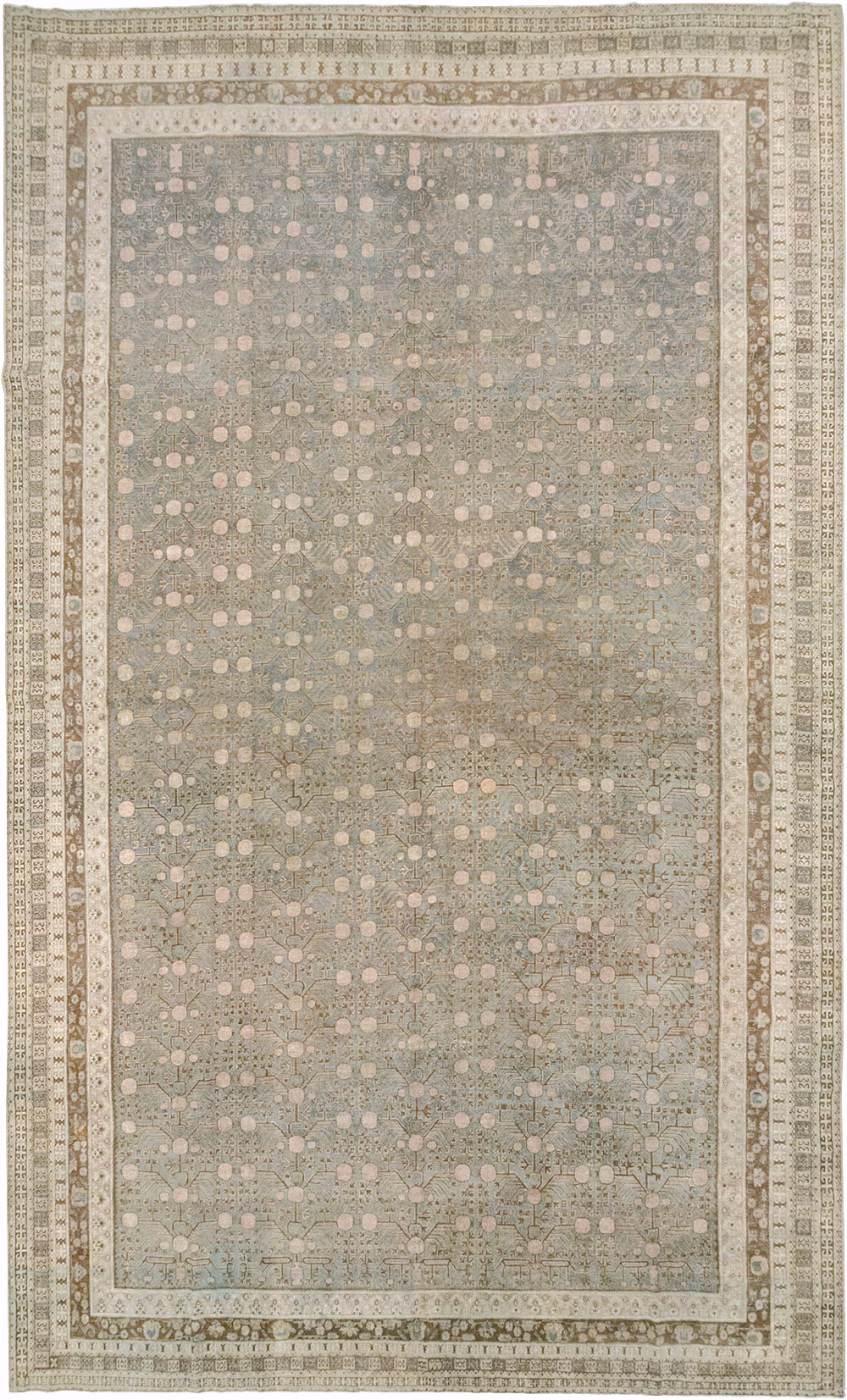 Antique East Turkestan Khotan Large Carpet, No.13828 - Gss