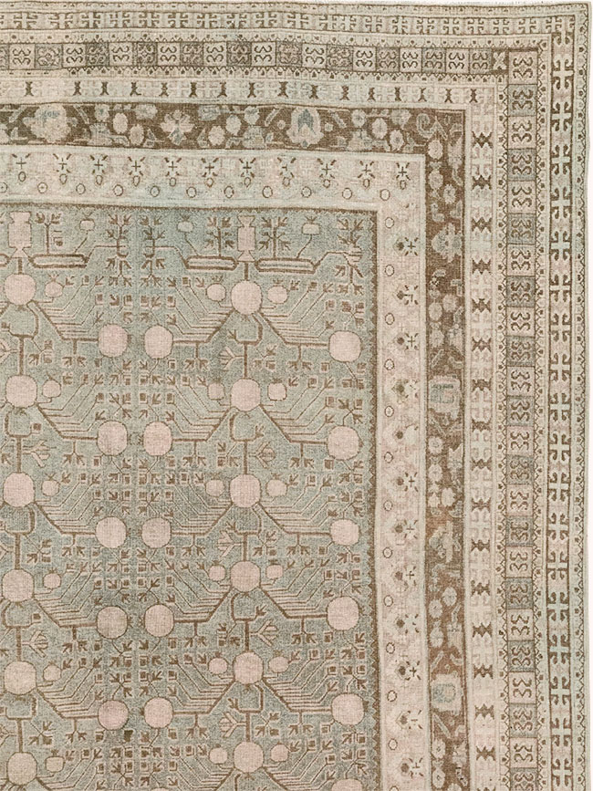 Antique East Turkestan Khotan Large Carpet, No.13828 - Gss