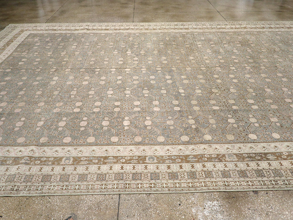 Antique East Turkestan Khotan Large Carpet, No.13828 - Gss