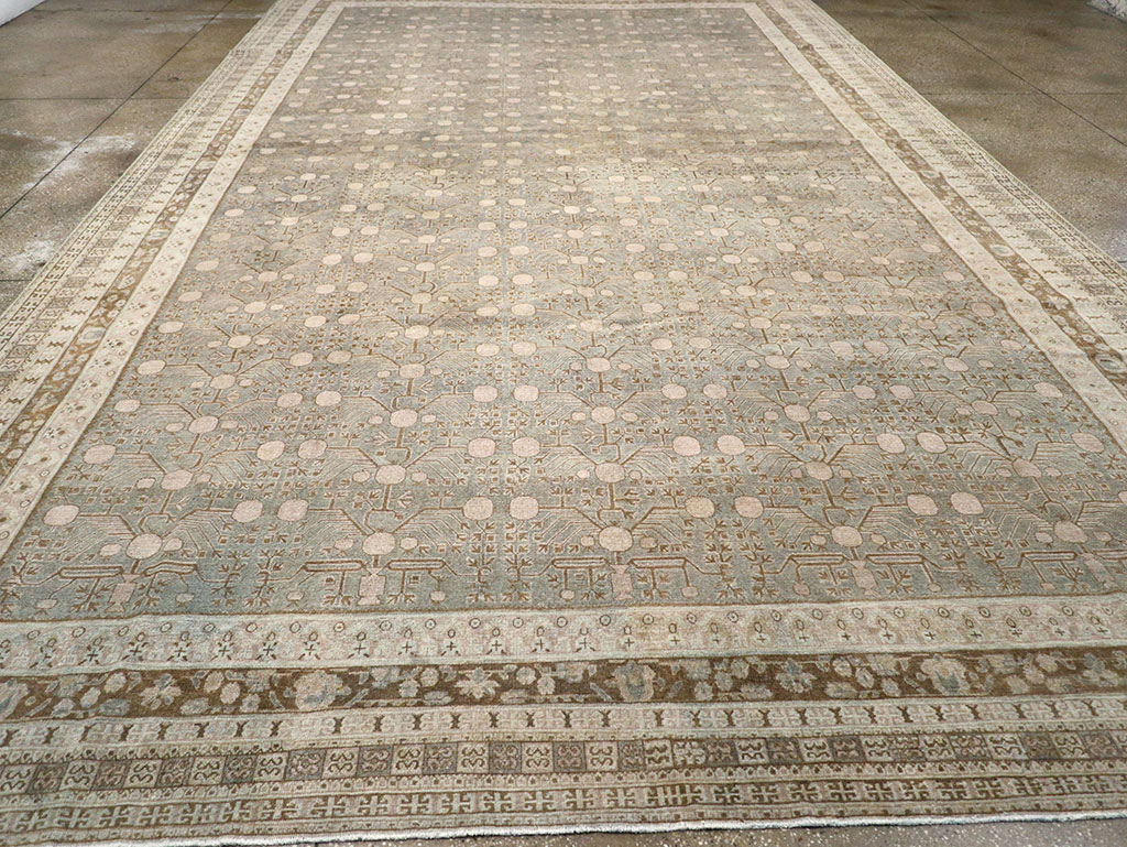 Antique East Turkestan Khotan Large Carpet, No.13828 - Gss