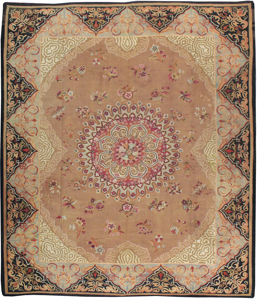 Antique French Aubusson Carpet, No.13841 - Gss