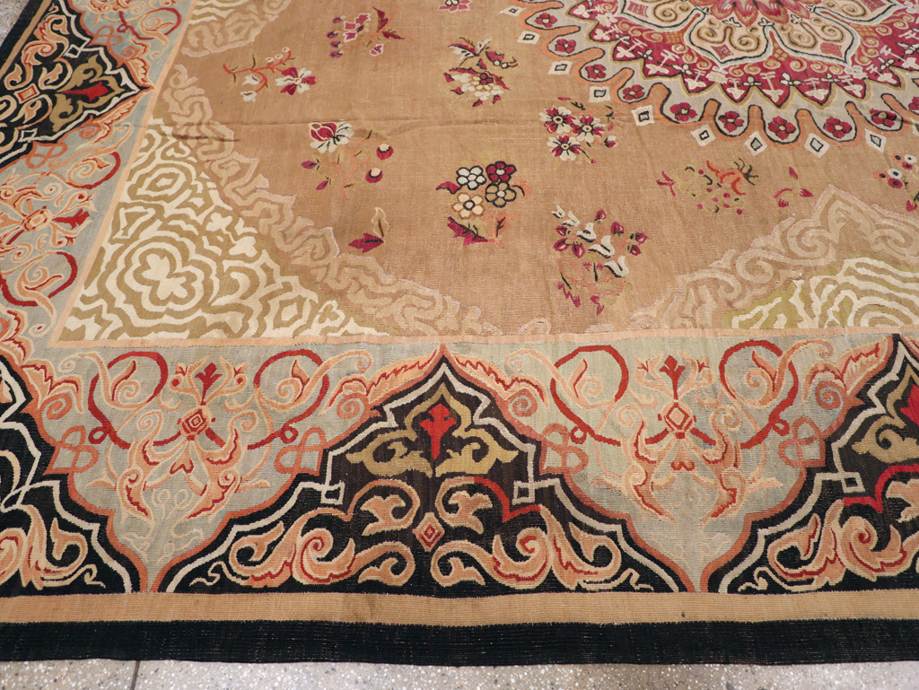 Antique French Aubusson Carpet, No.13841 - Gss